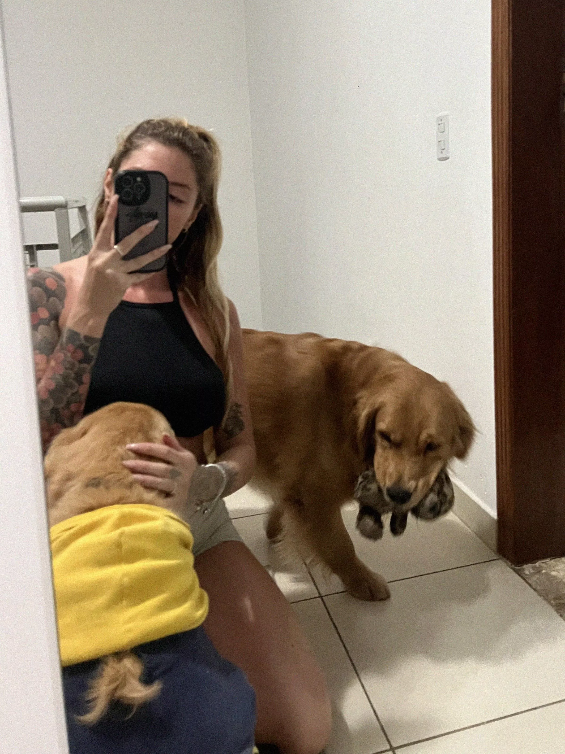 Just me and my loyal partner in crime… but don't let the cute face fool you, the real trouble starts when the leash comes off. 22F posted by Dressbeautybeauty