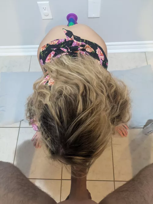 Mid week spitroast fun with a huge rainbow dildo by Nakedvoyagers007