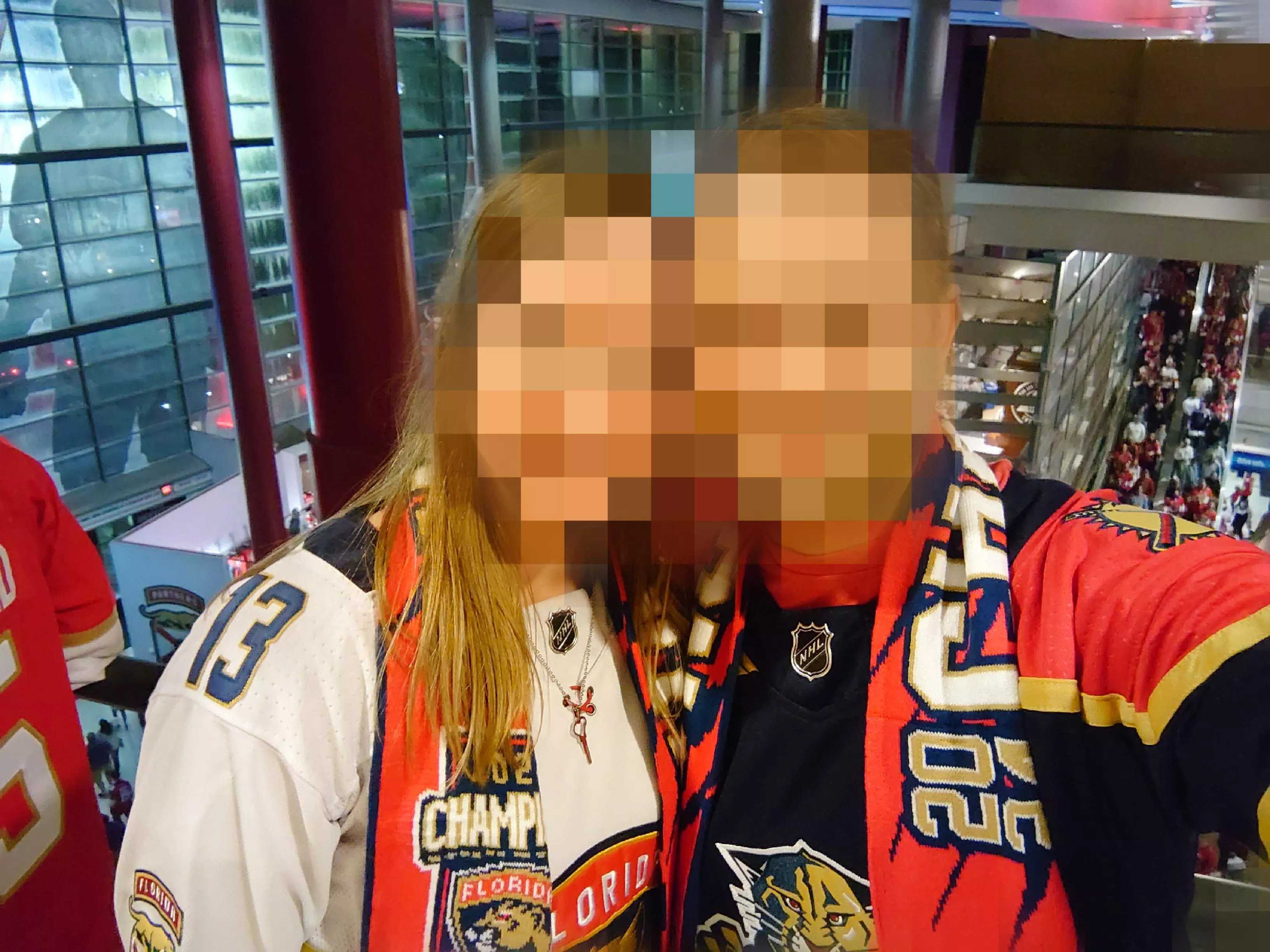 Showing off the key at an NHL game Infront of thousands of people. Yes, Kuck was in the pink cage too.  posted by MistressKandKuck