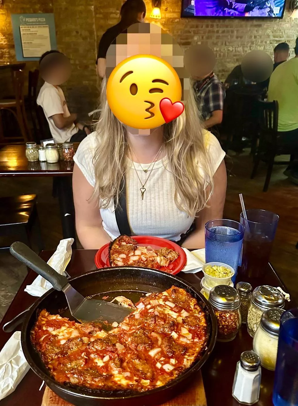 Teasing him with my key at dinner posted by NopartsCouple