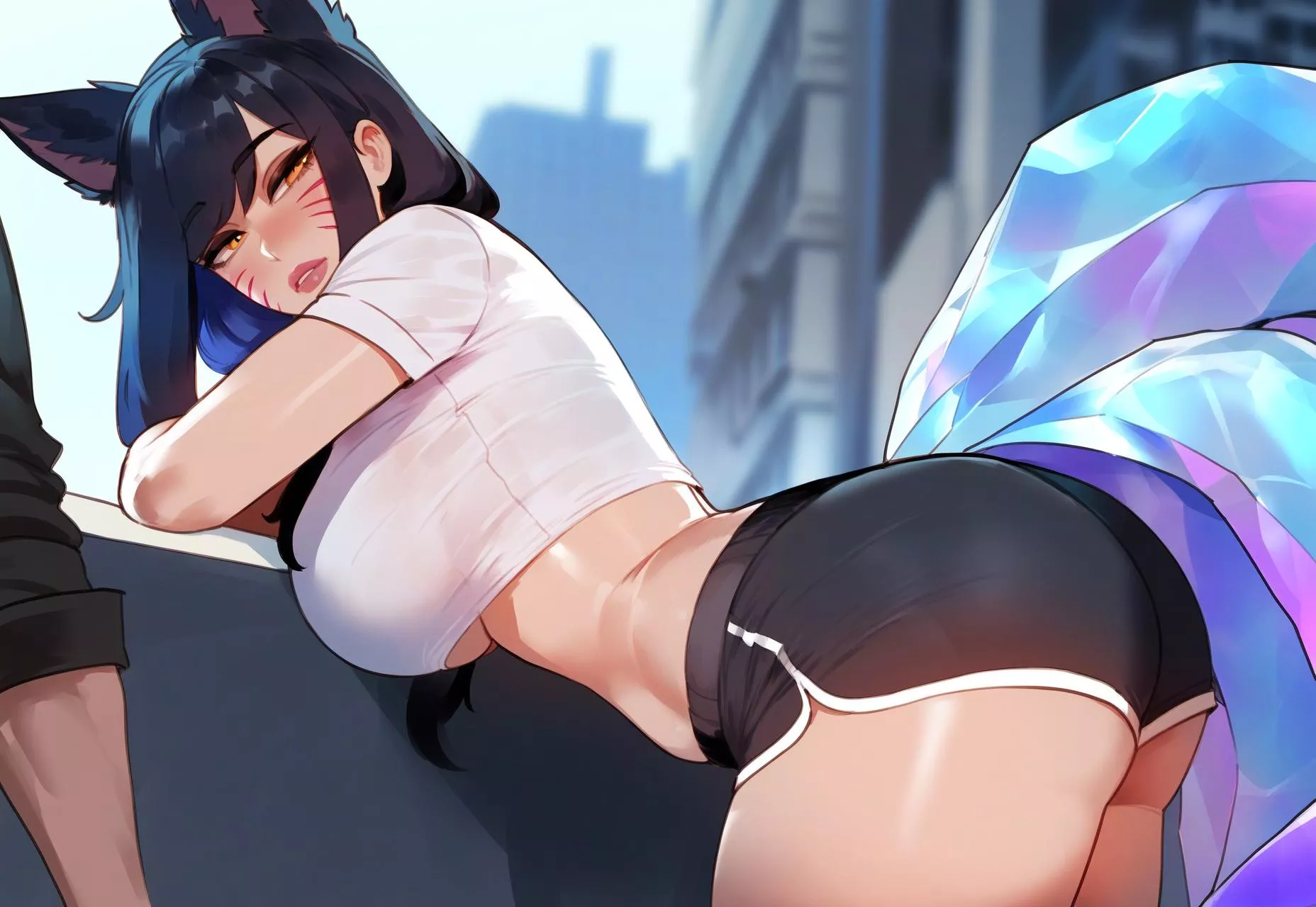 Teasing my friends Divorced Dad in my Gym clothing posted by SmithingRose