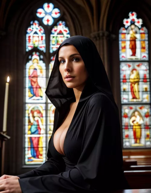 The Nun's Desires (Part 01 - A) - Breaking of the Secred Vow. [F25 M29] [Church] [Nun&Gardner] [Forbidden Desires] by Euphoric_Suspect_139