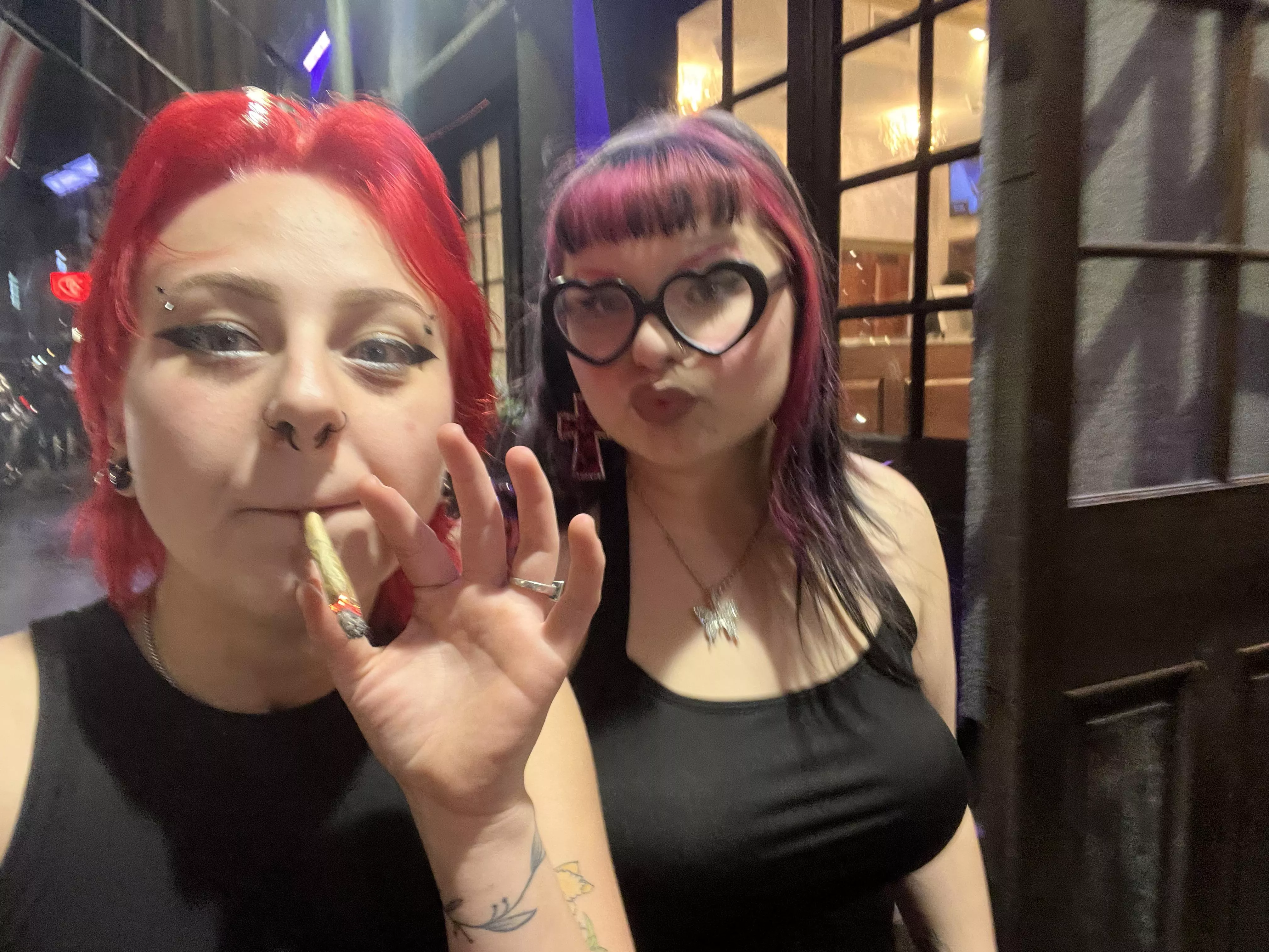 two sexy smoking girls???? how much better can your night get? posted by Far_Dimension_9258