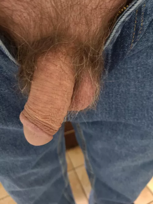 Unbuttoned and zipper down by poppajcg