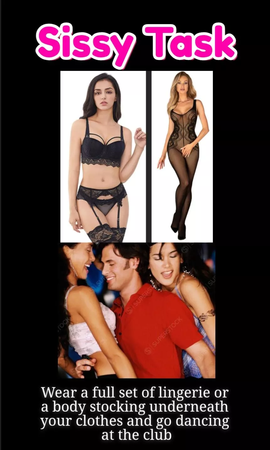 Wear a complete lingerie set or a body stocking underneath your clothes and go dancing at a nightclub.  posted by StormRoyal8535