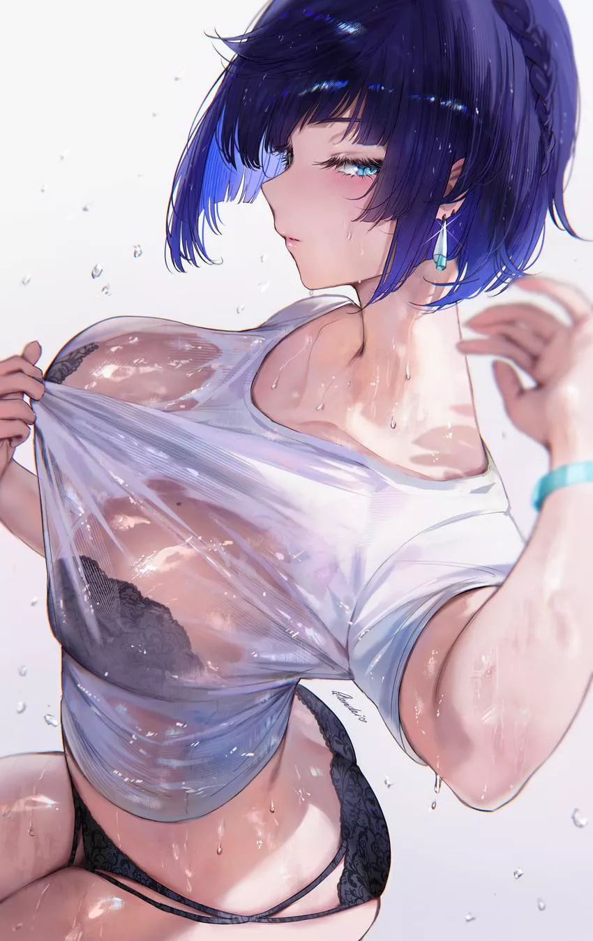 Wet T-Shirt Yelan [Genshin Impact] posted by xdragon2k