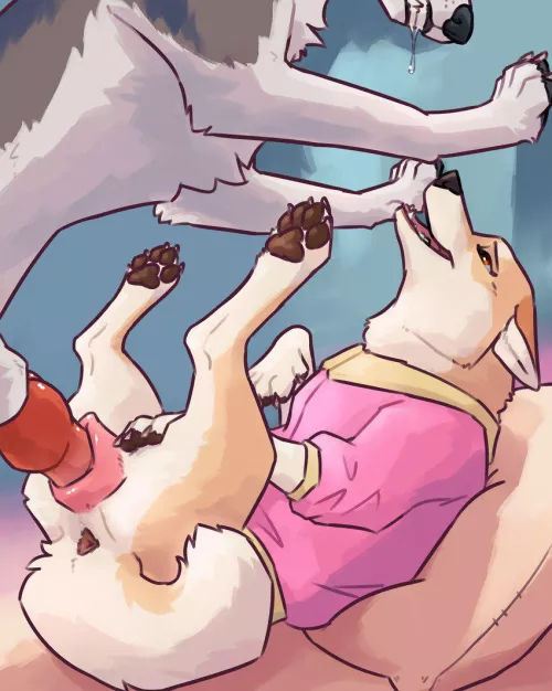 what are you doing if you find your cute doggos like this? by imato0000