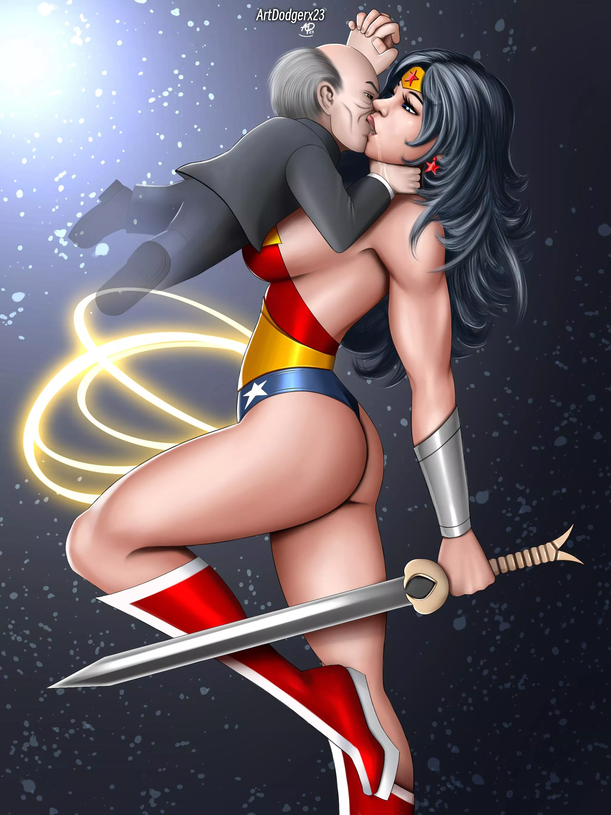 Wonder Woman and Dr.Psycho (By Me) posted by ArtDodgerx23