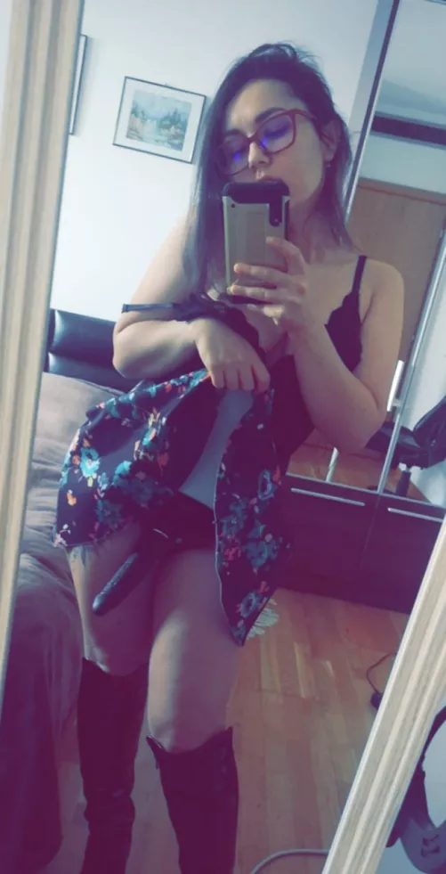 A 'small' surprise under my skirt >:) by KristenWolf