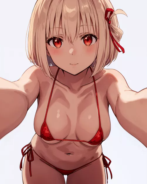 Chisato's red bikini by PhraseGlad3692