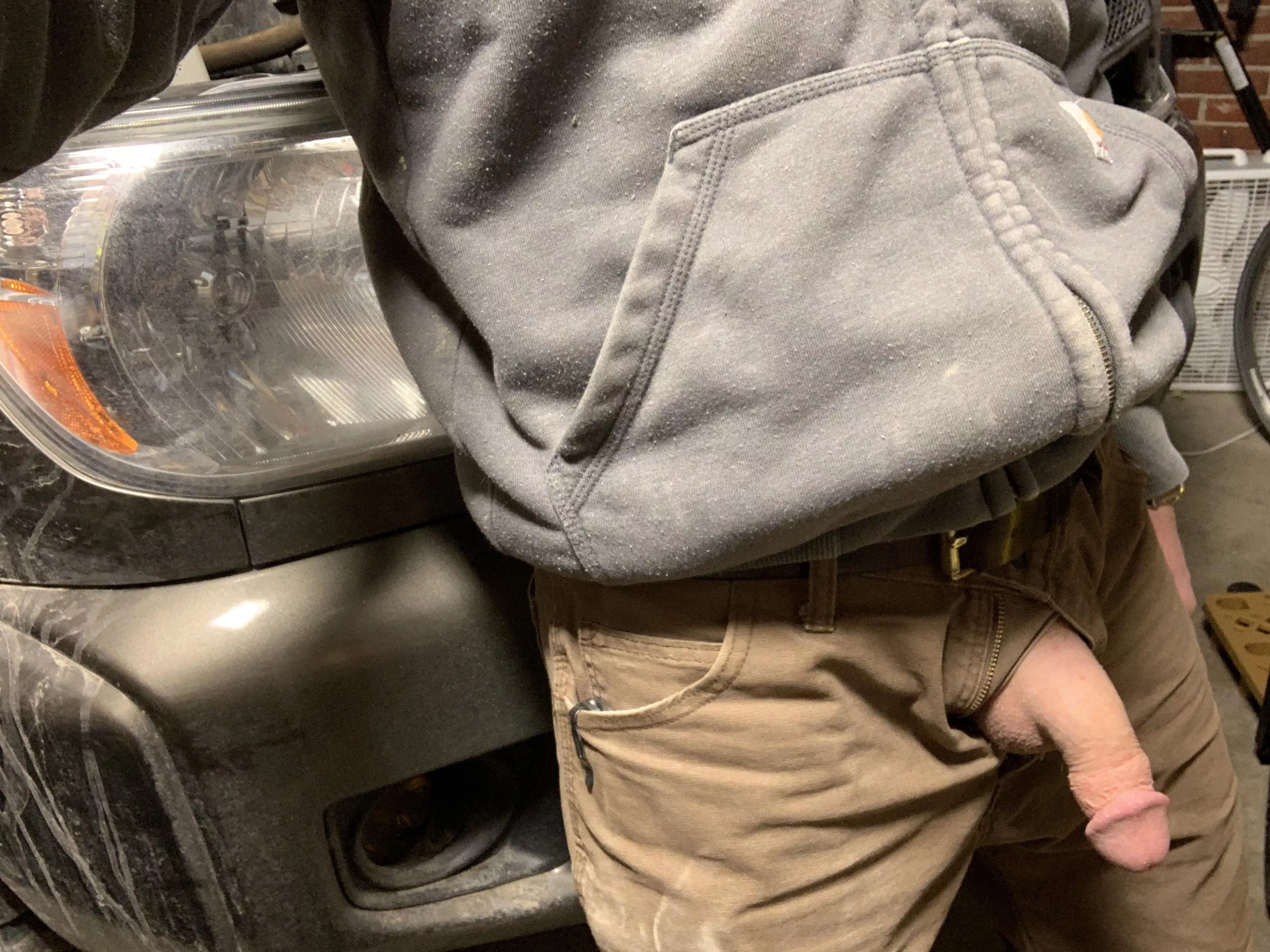 Had my softie out while working in the garage. Can I check your oil? posted by Previous-Setting3152