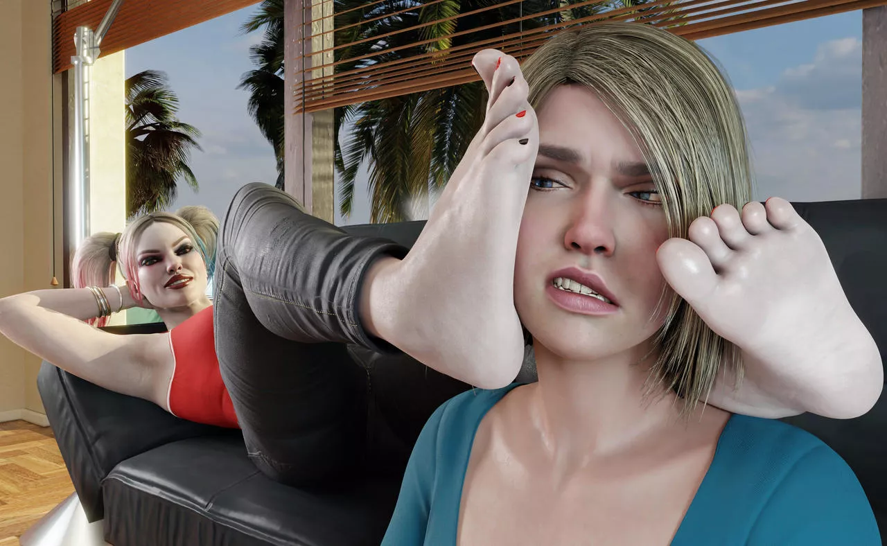 Harley Quinn Bothering Supergirl (dais1984) [DC Comics] posted by Lachryma_ud