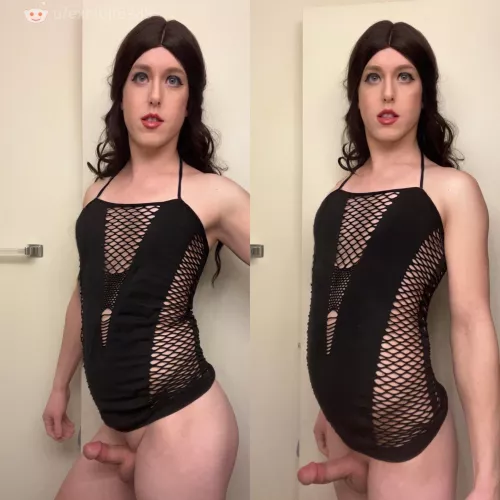 I think this fishnet dress is a lil short or my legs are too long 🙊😜 by Exhibit6989