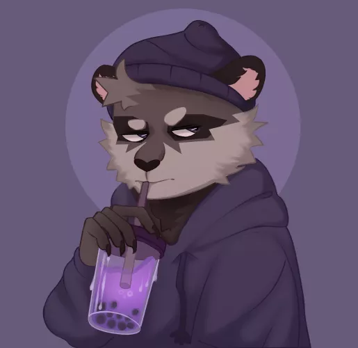 maybe a racoon fursona? idk but it's cute tho by pivcaramello