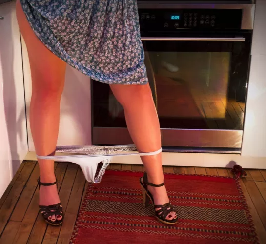 Panties down in the kitchen by Alanaundercovers