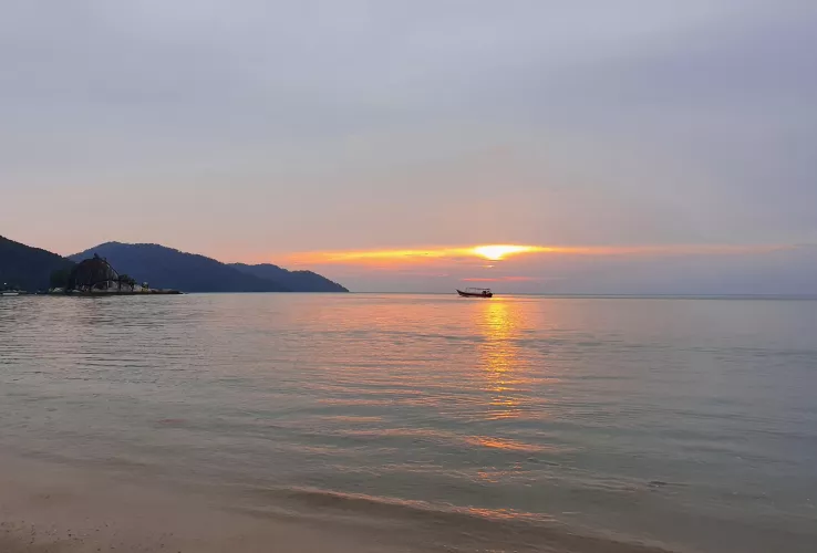 Penang Island beach at sunset by alloutoffux
