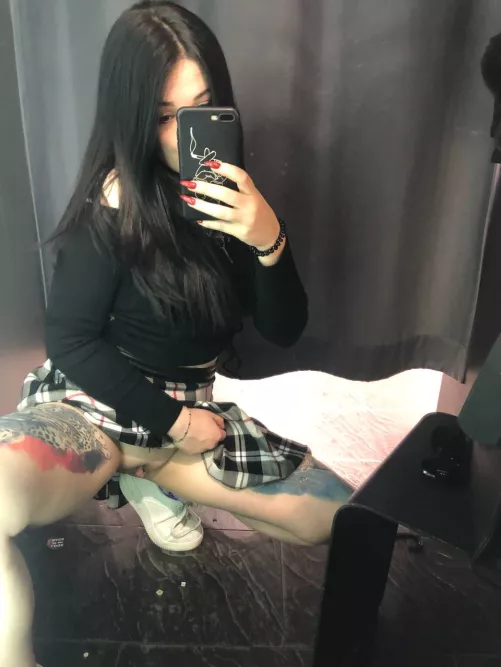 Selfie for you while I try on clothes by hieronymusdesign