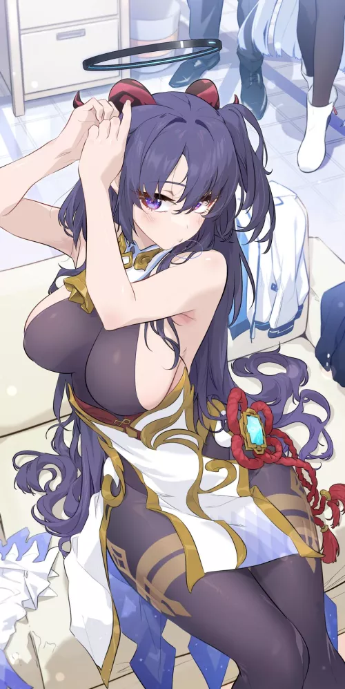 Yuuka's Ganyu Cosplay by CheetahSperm18