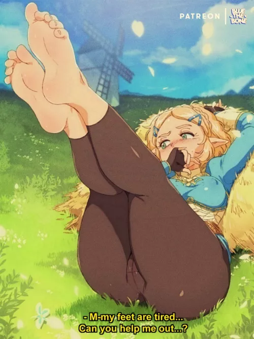 Zelda needs some help (BLUETHEBONE) [The Legend of Zelda: Breath of the Wild] by UnseeableQuestions