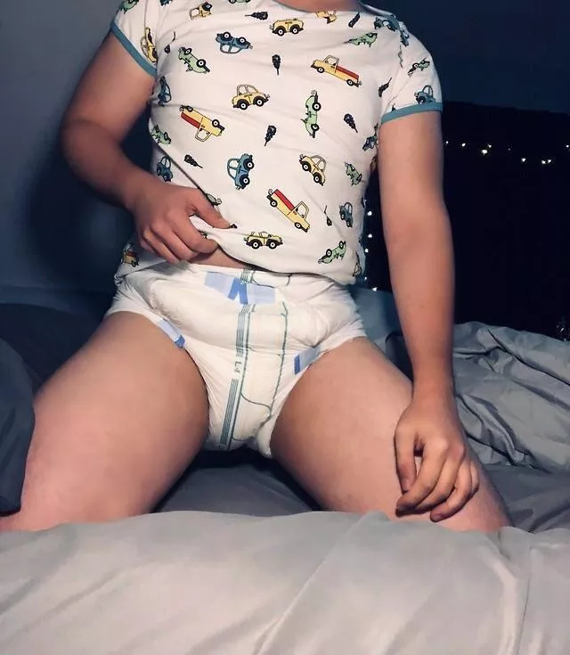All diapered for bed 🙈❤️ posted by LiveSoftware681