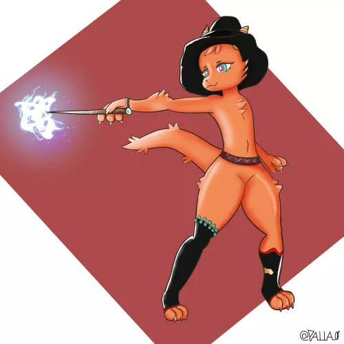 Be careful I'm training my spells around here! by PALLA_of