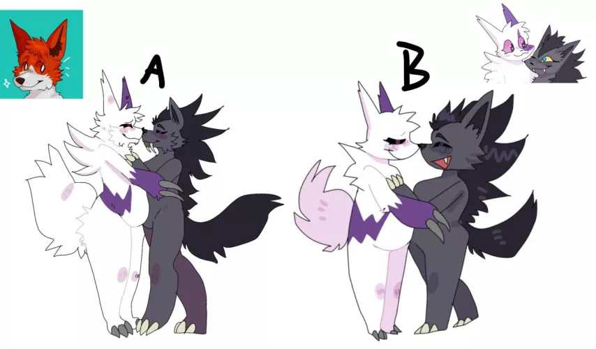 can't decide which style i like more (art by me) by zeveneo