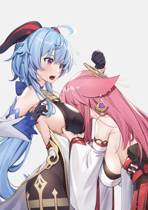 [Genshin Impact] Ganyu x Yae Miko by Heards_