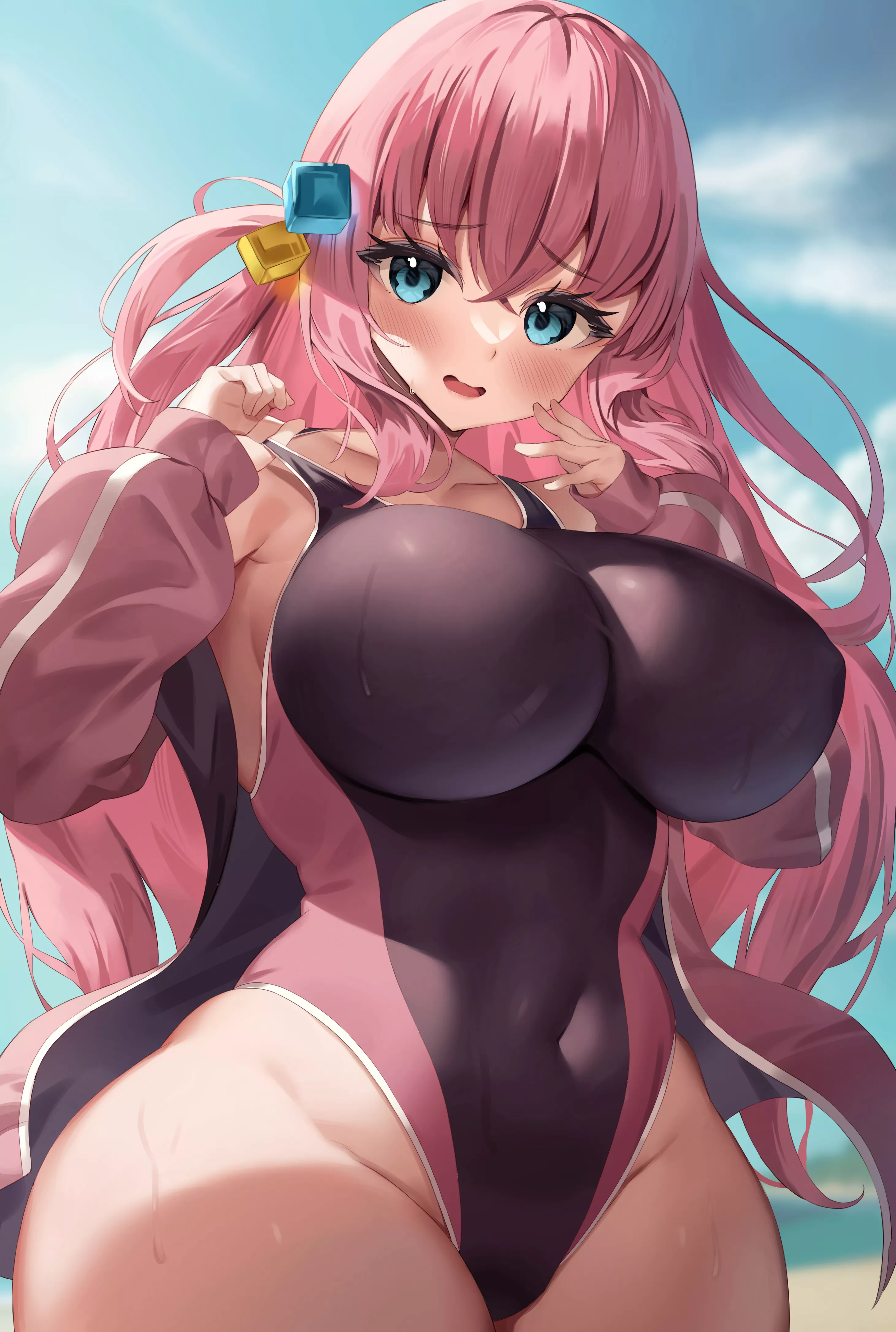 Gotou Hitori Sea Date (Yuk) [Bocchi the Rock! ] posted by sequence_string