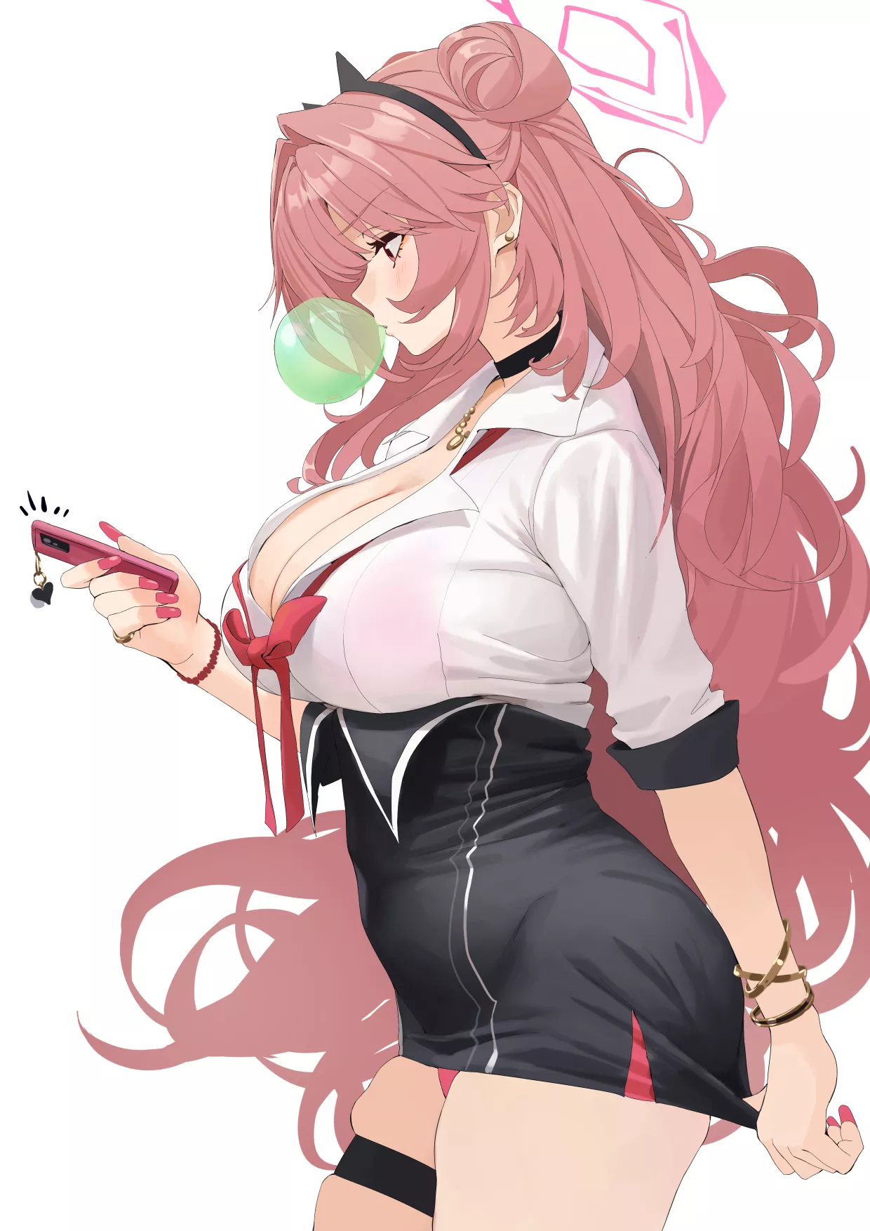 Kirara on the phone waiting [Blue Archive] posted by metanoia-kiwa