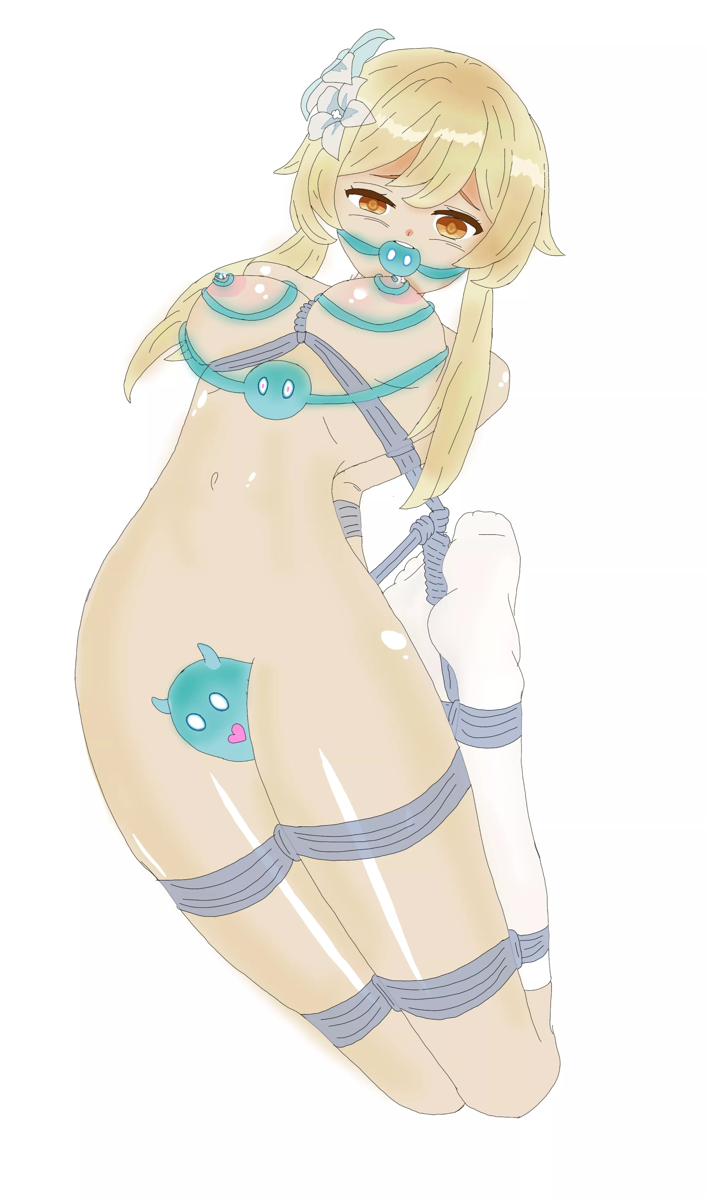 lumine with slimes posted by UrPrincess0329