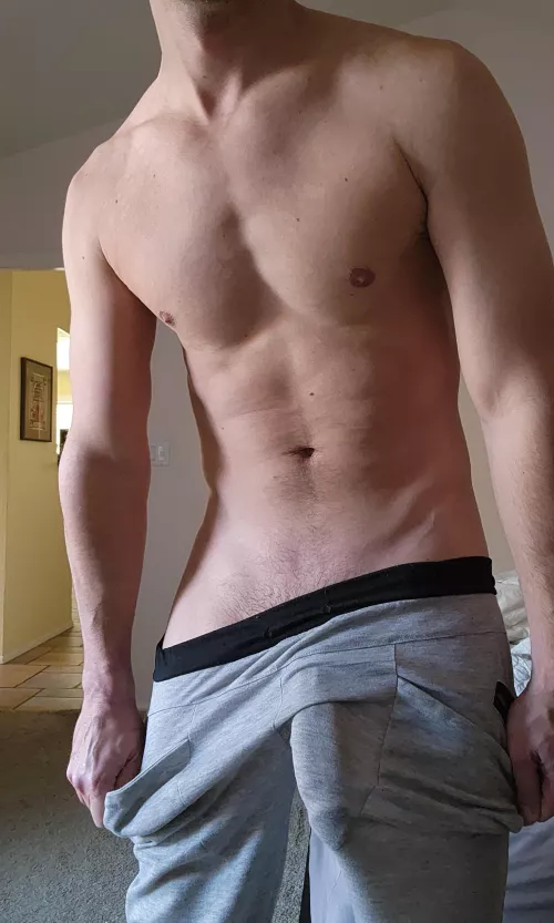 My gray sweatpants gets a lot looks by SaltyJuiceman