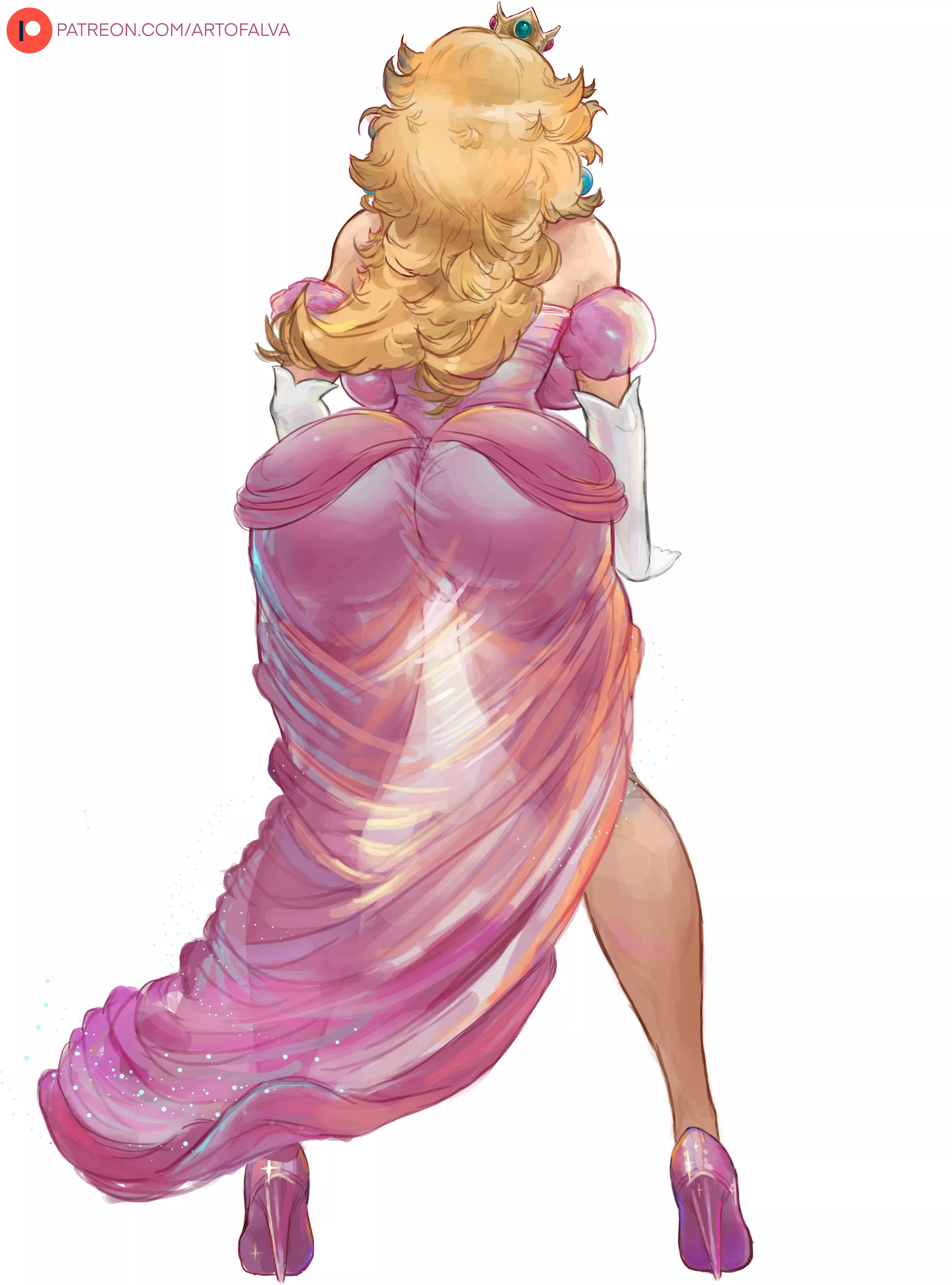 Princess Peach [Artist: Alva] posted by ComaOfSouls
