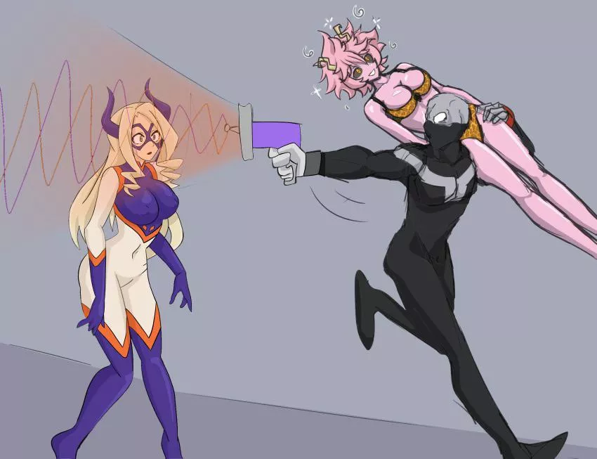 Strong bodies, weak minds! [electrickronos] (Mina Ashido & Yu Takeyama) posted by milktruck96