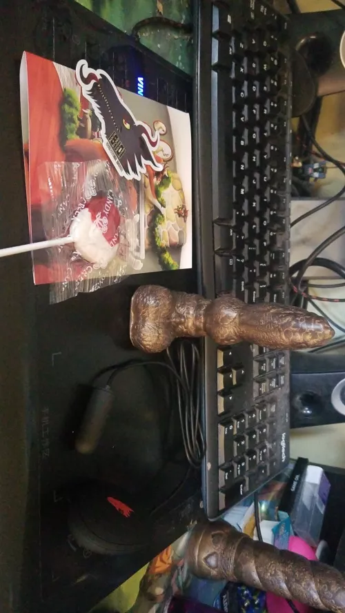 The cutest mini Diego arrived alongside a heart lollipop! Not complaining about the Krampus sticker by FlorarenatheFoxchild