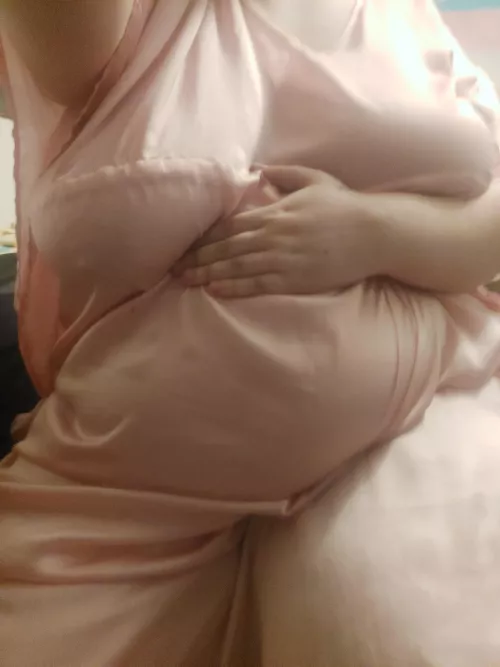 This was an after dinner stuffing. This nightgown makes me feel like a goddess ♡ by LewdMiku