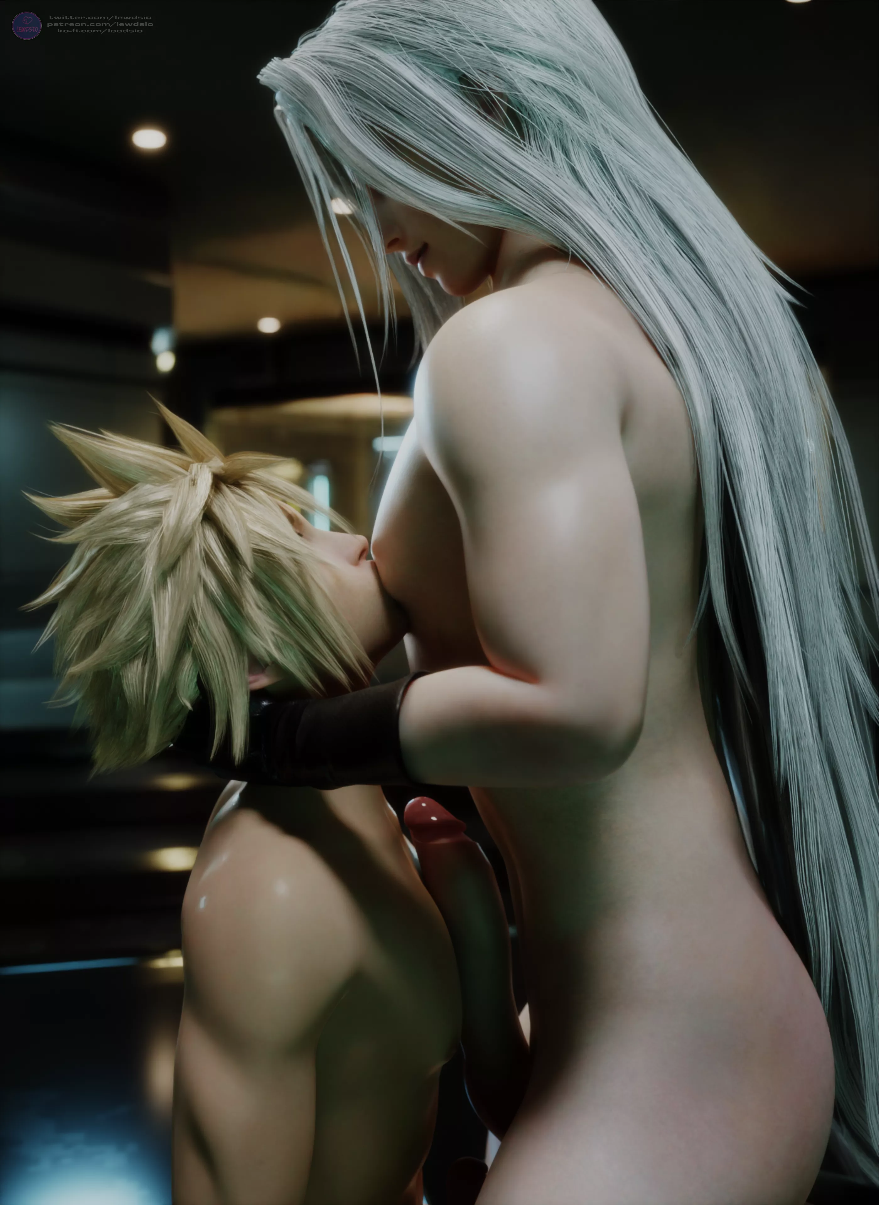 Cloud suckling Sephiroth's booba🤤❤️ (OC) posted by lewdsio
