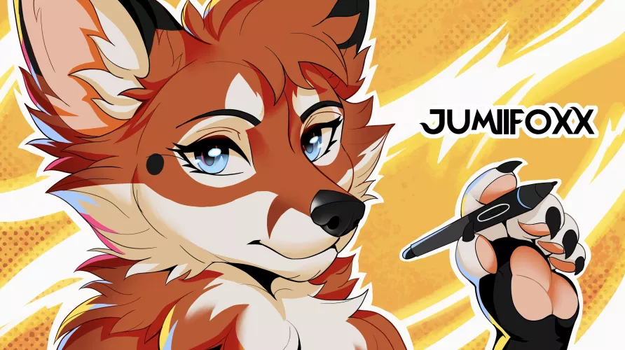 [COMMISSIONS ARE OPEN!] Banner for my Twitter art profile & (more on my Twitter @JumiiFoxx) by JumiiFoxx