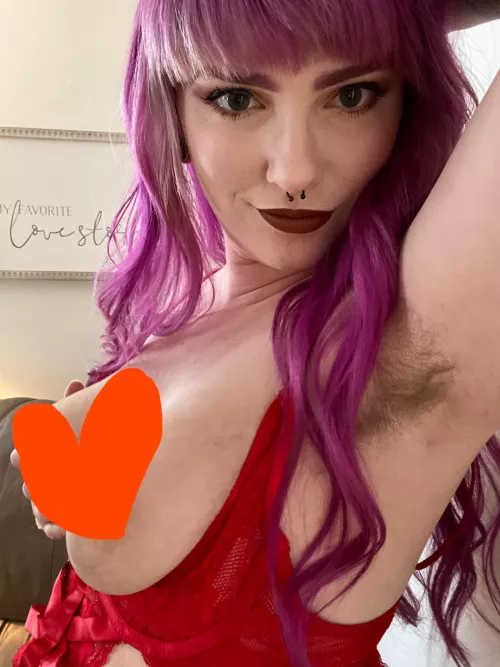 Do you want to be my valentine? you can spend the day worshiping my armpits? ❤️ link below by LavenderLuna1386