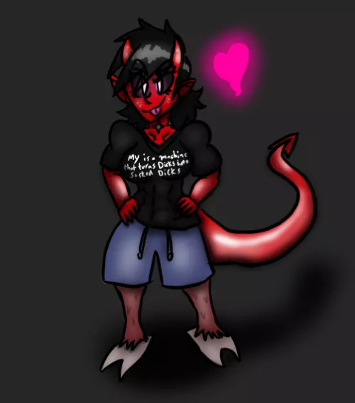 Gonna run a train on this large tiefling, deets in comments (Art by Myself) by LoreExpectations