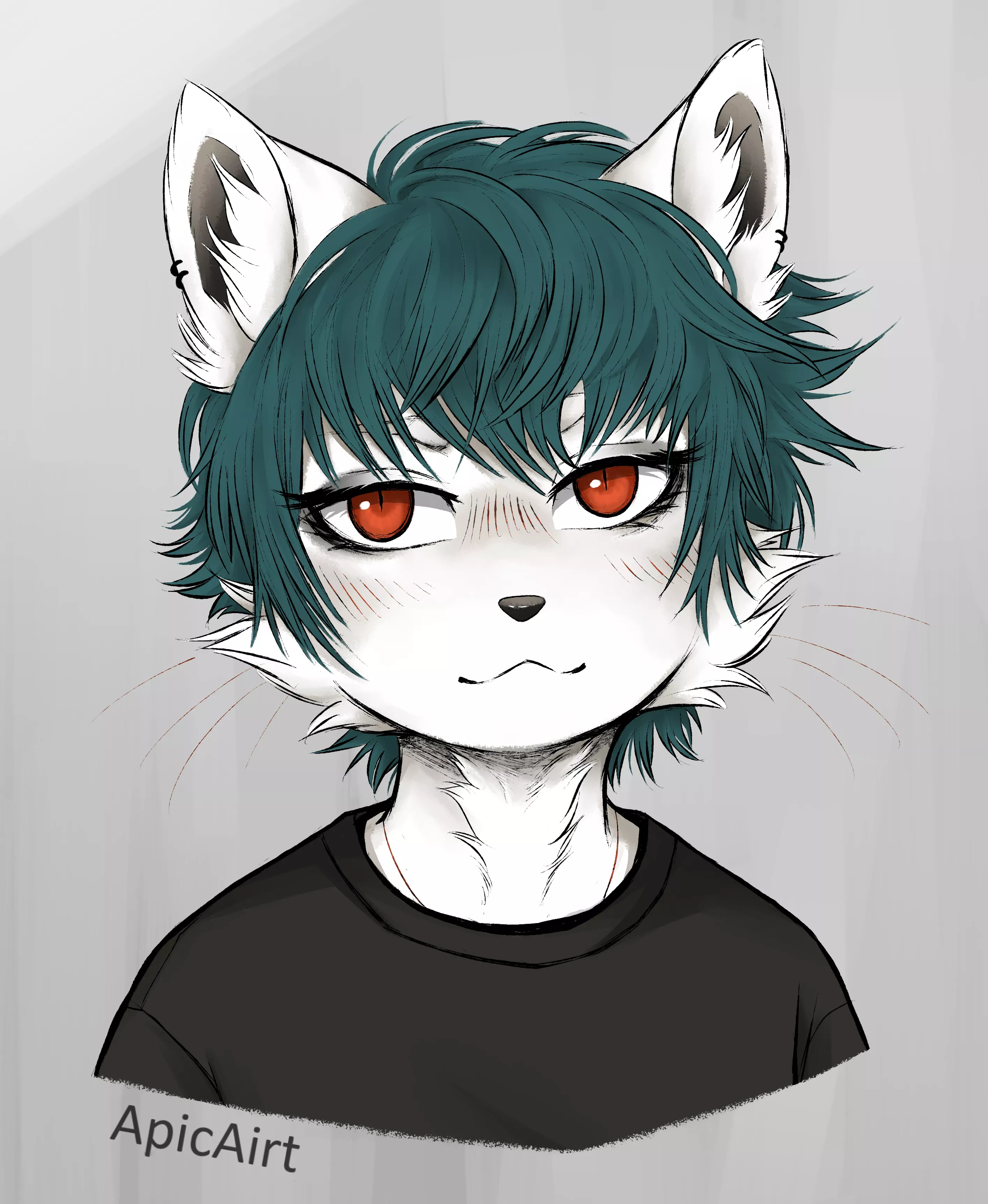 Headshot of my boy Yuugen (art by me) posted by ApicAirtStudios
