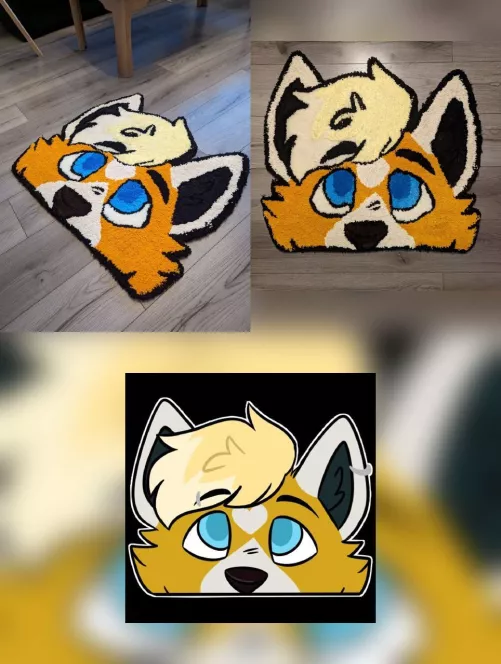 I turned myself into a carpet!! 👀 (art be @Jvrex on tg) this carpet I made myself by OrbitTakaGuma