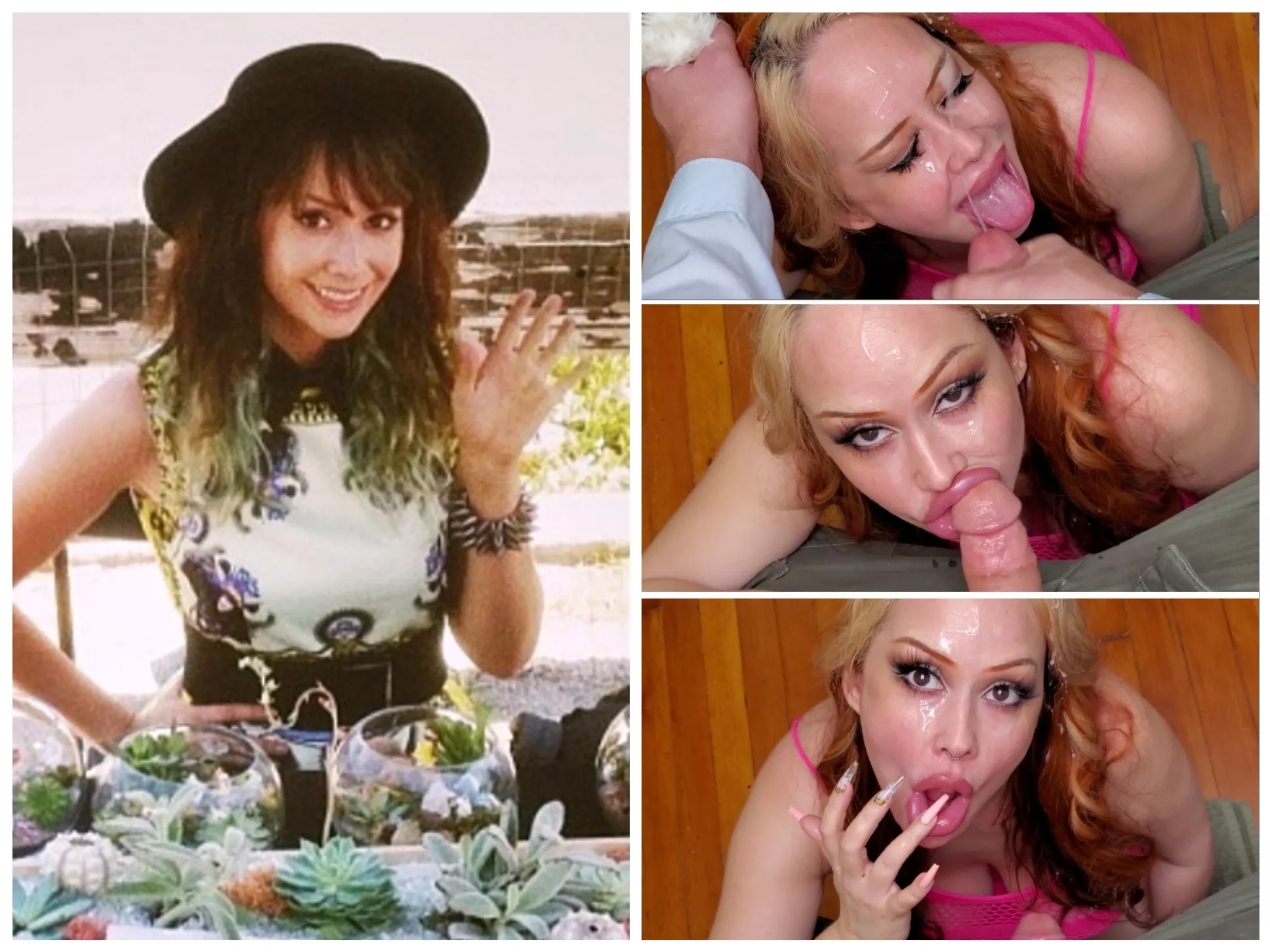 I was that cute girl at the farmers market that sold home made terrariums! And now I'm that a cum tank with obscenely fake tiddies that wants to be airtight! posted by omystephaniemichelle