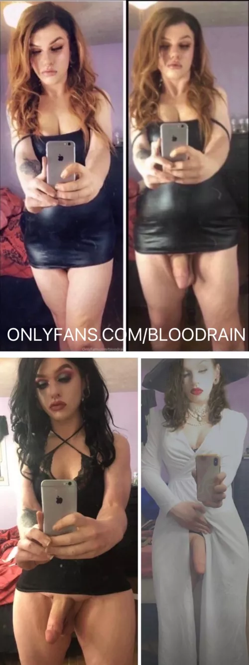 It’s so hard to keep my big girl cock hidden under my dresses! What if you saw it sticking out in front of you? <3 by L8TEX