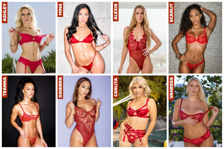 Ladies in Red - [Ashley Fires] vs [Mina Monet] vs [Alexis Crystal] vs [Scarlit Scandal] vs [Teanna Trump] vs [Ginebra Bellucci] vs [Carlita Ray] vs [Vanessa Cage] by c_b_76