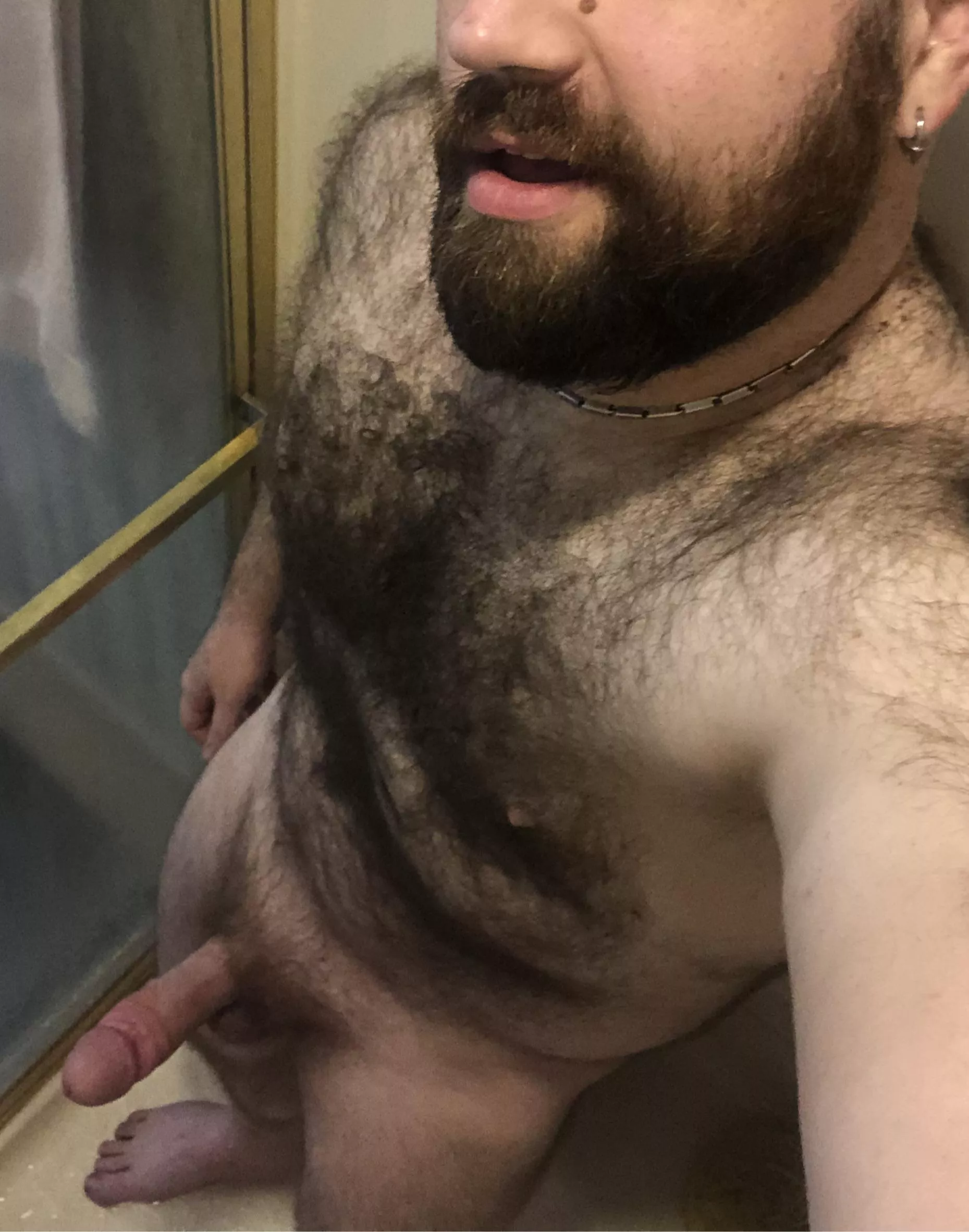 Love playing with it in the shower 🧔🏻 🍆 posted by Firm-Thick-and-Hairy