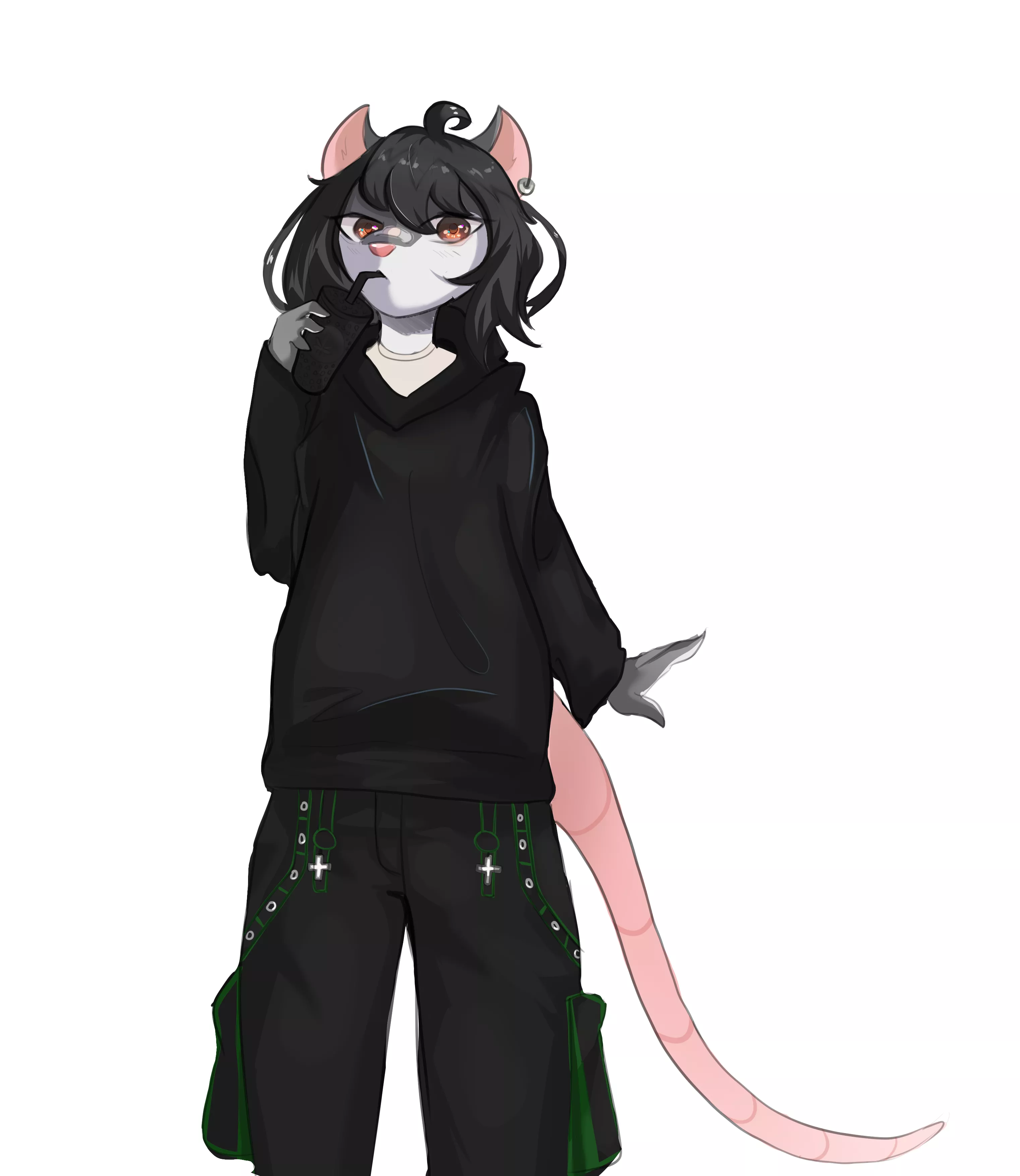 Maybe she likes to wear black clothes! (art by me!) posted by Axuriuink