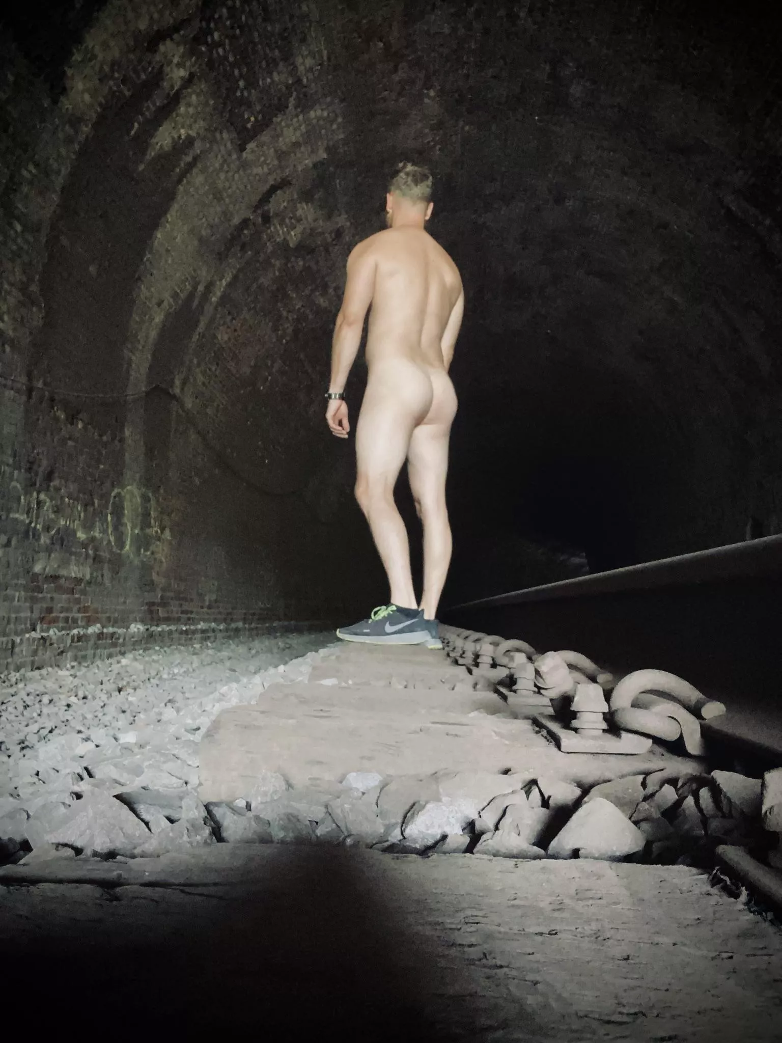 Naked adventure in an abandoned train tunnel? Yes, please! posted by xxinsatiab1exx