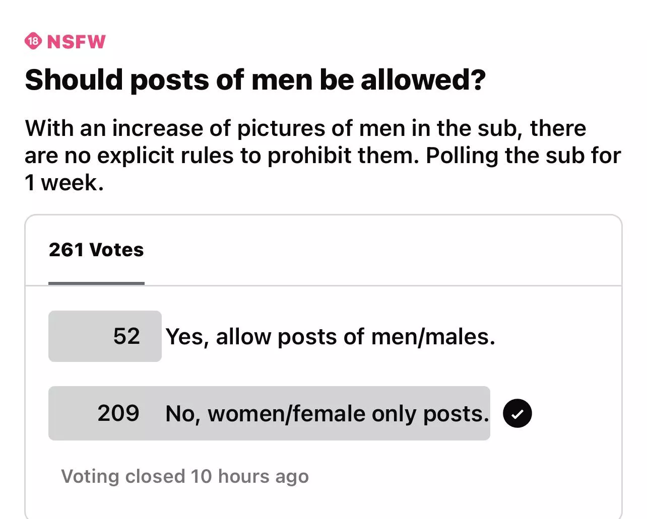 Poll Results posted by adrianhurt