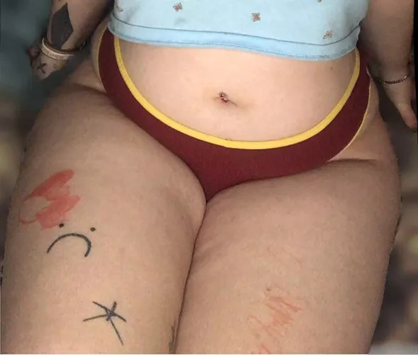 Squishy thighs 🥺🖤 by _Spooky_Slut_