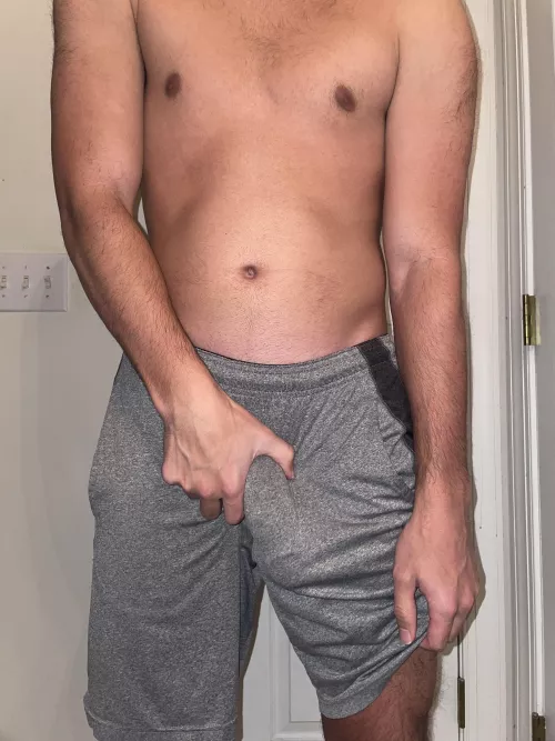 These shorts hide it well by Affectionate_Scar938